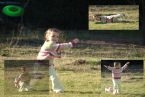 Frisbee - taka mała a już rzuca talerzami.... :)