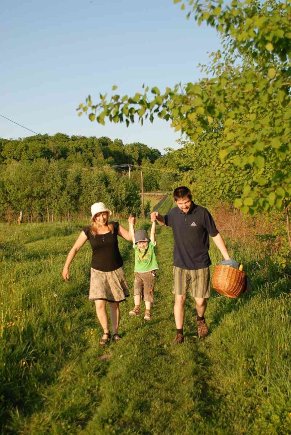 Piknik z naturą w środku lata