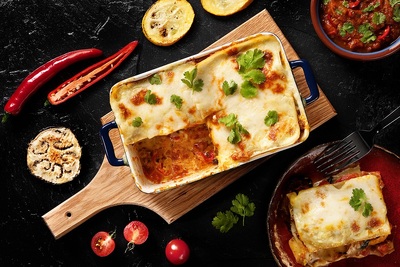 Lasagne z curry i mlekiem kokosowym